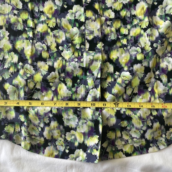 J CREW NWT WOMENS SLEEVELESS TOP PURPLE GREEN BLACK YELLOW FLORAL PRINT SILK - Picture 14 of 15